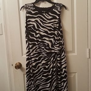 Karl Lagerfeld black and white zebra dress